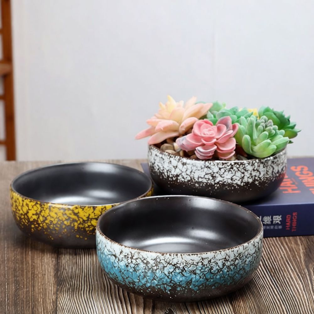 Pot Sukulen Keramik Mulut Leba - Bonsai Garden Art ulasan dan harga