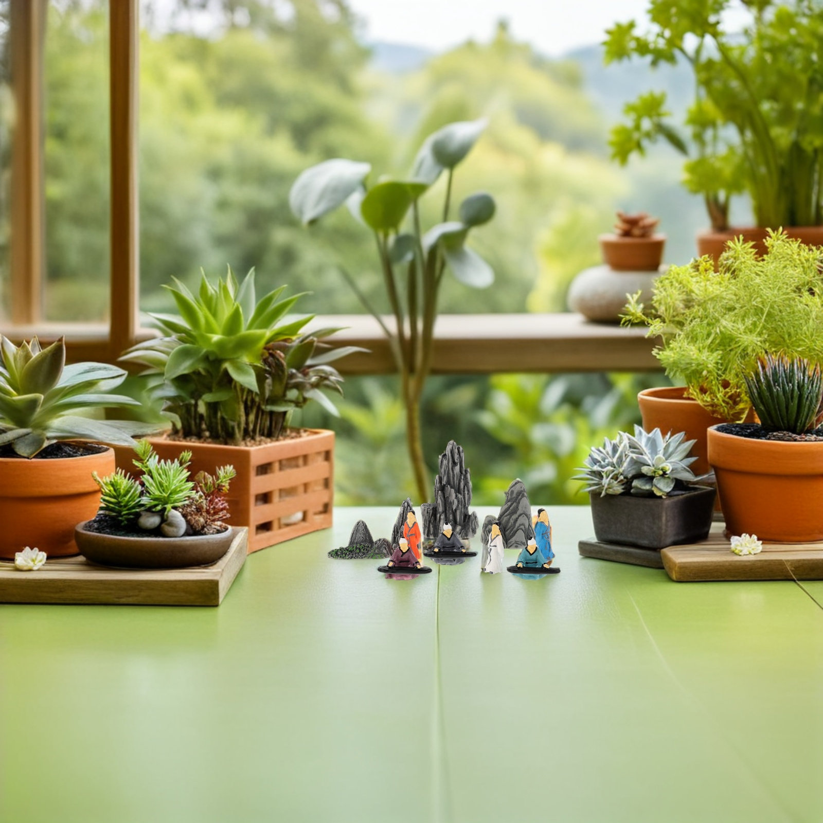 10 Buah Miniatur Patung Seni T - Bonsai Garden Landscape Design ulasan dan harga