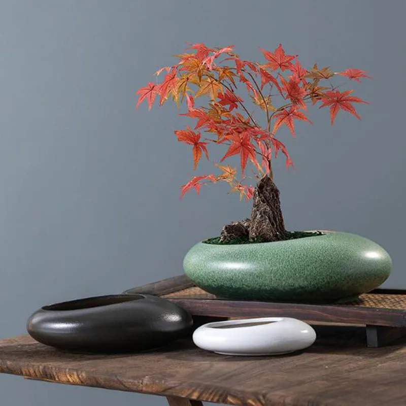 Vas Bonsai Keramik Kasar, Pot  - Bonsai Garden Art ulasan dan harga