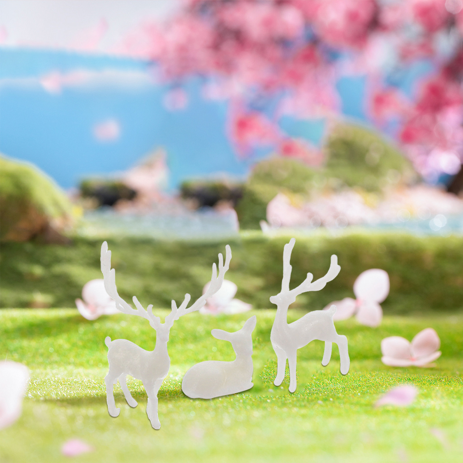 3 Buah Patung Rusa Resin yang  - Bonsai Garden Landscape Design ulasan dan harga